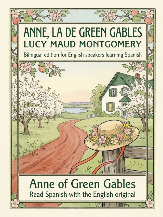 Cover of Anne of Green Gables, Learn Spanish · English alongside
