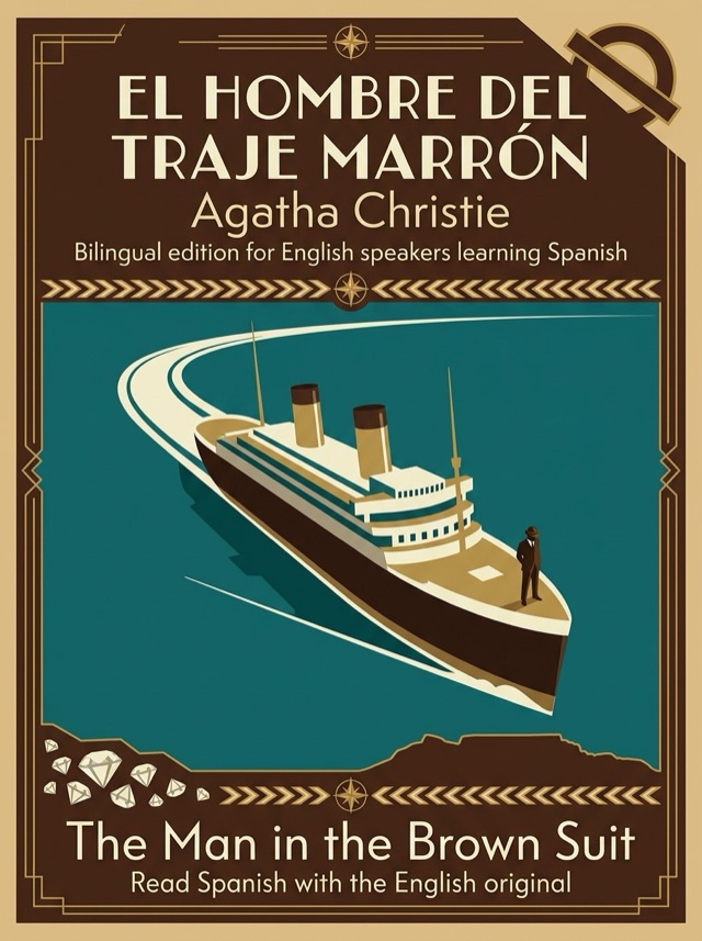 Cover of The Man in the Brown Suit, Learn Spanish · English alongside
