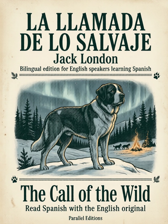 Cover of The Call of the Wild, Learn Spanish · English alongside