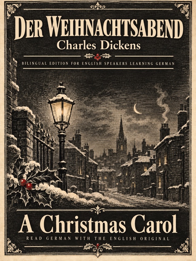 Covers of A Christmas Carol: Learn German · English alongside; Learn French · English alongside; Learn Spanish · English alongside