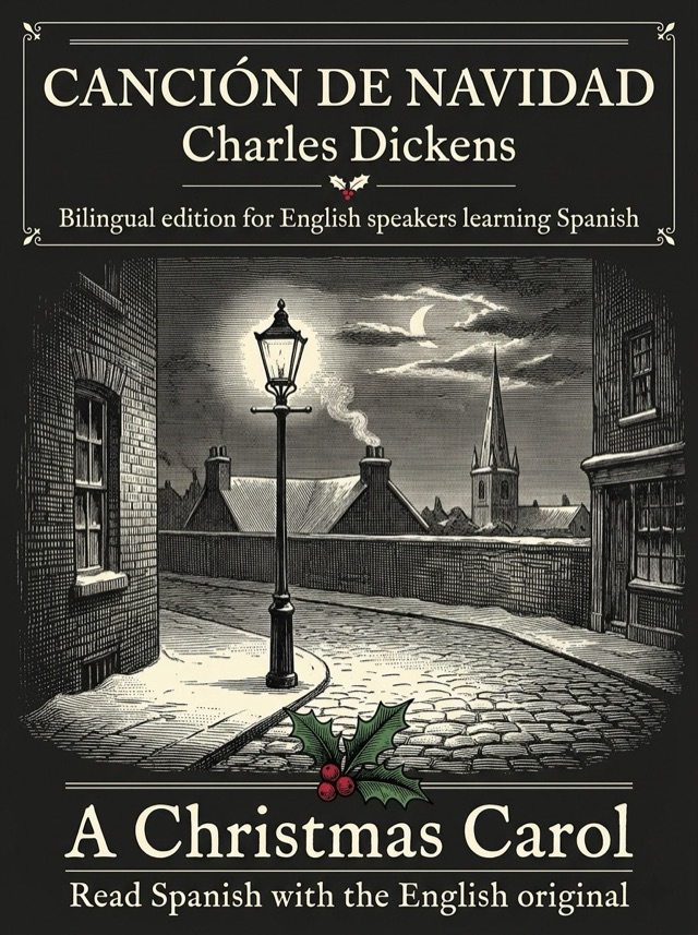 Cover of A Christmas Carol, Learn Spanish · English alongside