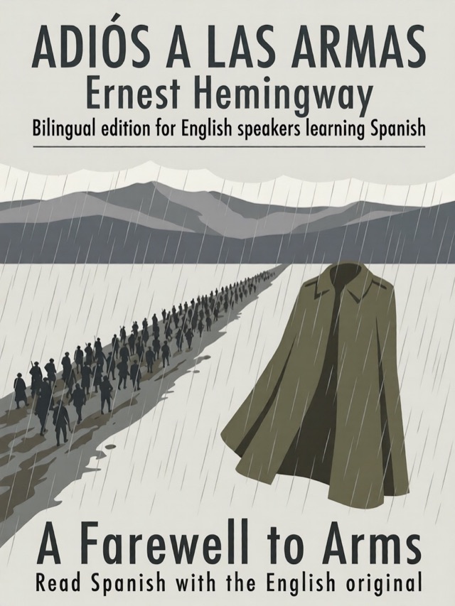 Cover of A Farewell to Arms, Learn Spanish · English alongside