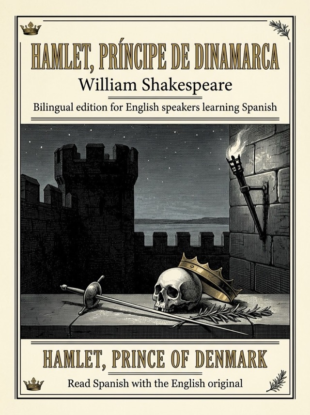 Cover of Hamlet, Learn Spanish · English alongside