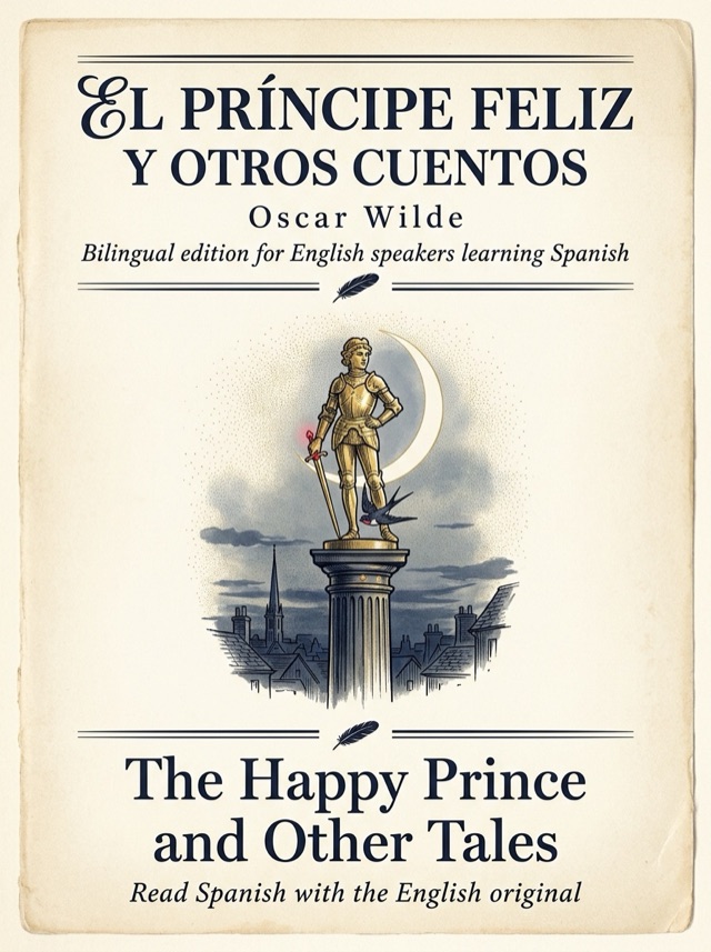 Cover of The Happy Prince and Other Tales, Learn Spanish · English alongside