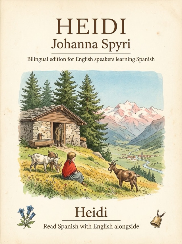 Cover of Heidi, Learn Spanish · English alongside