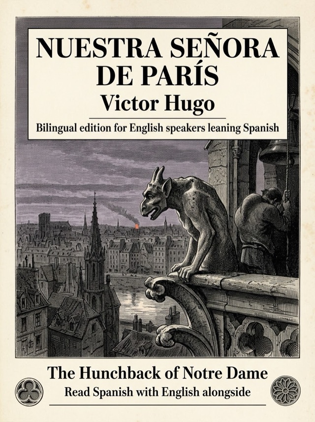 Cover of The Hunchback of Notre Dame, Learn Spanish · English alongside
