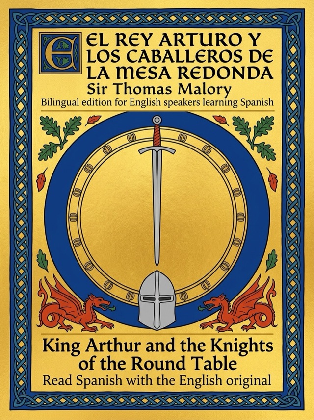 Cover of King Arthur and the Knights of the Round Table, Learn Spanish · English alongside
