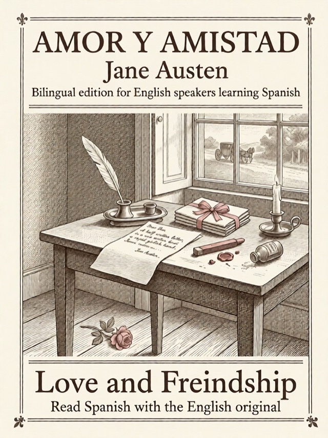 Cover of Love and Freindship, Learn Spanish · English alongside