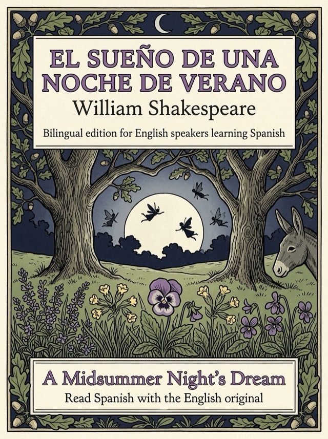 Cover of A Midsummer Night's Dream, Learn Spanish · English alongside