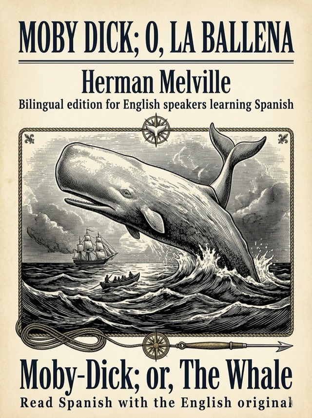Cover of Moby Dick, Learn Spanish · English alongside