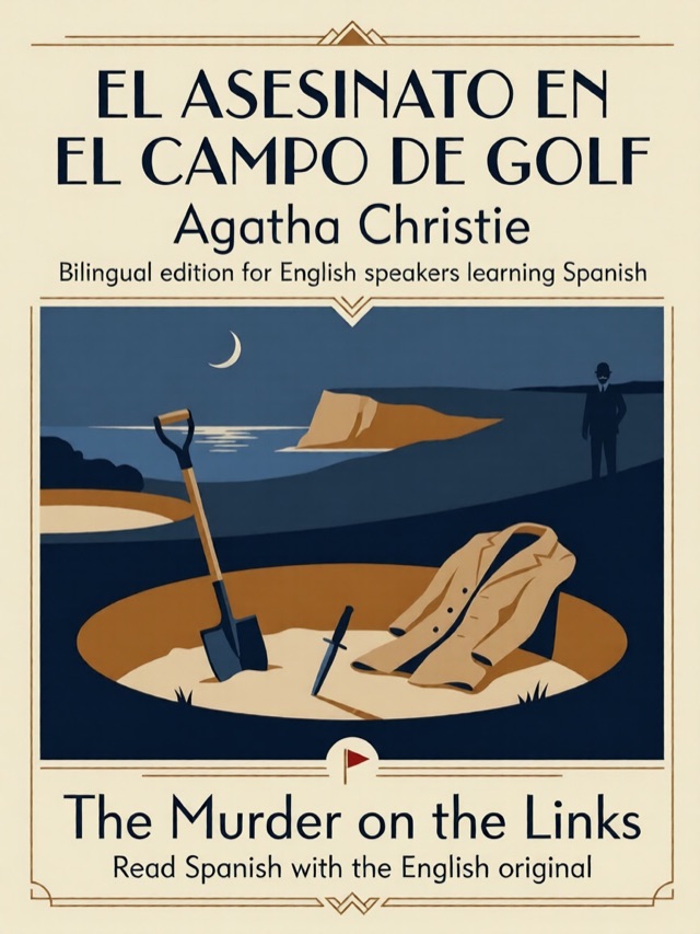 Cover of The Murder on the Links, Learn Spanish · English alongside
