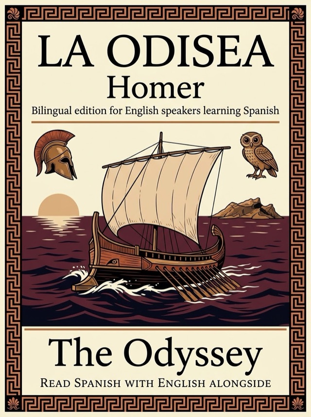 Cover of The Odyssey, Learn Spanish · English alongside
