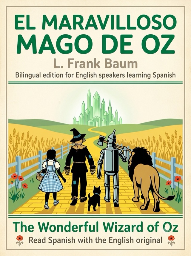 Cover of The Wonderful Wizard of Oz, Learn Spanish · English alongside