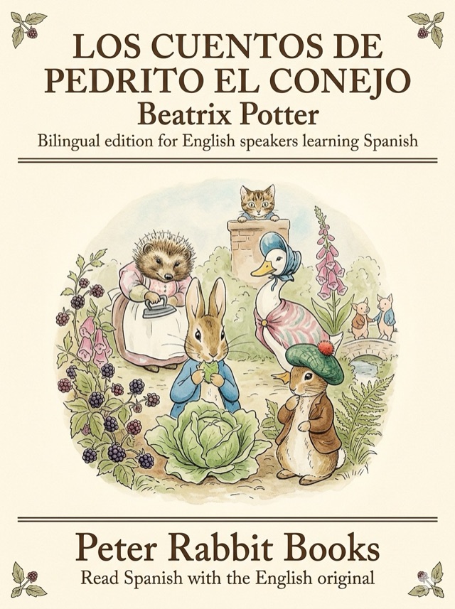 Cover of Peter Rabbit Books, Learn Spanish · English alongside