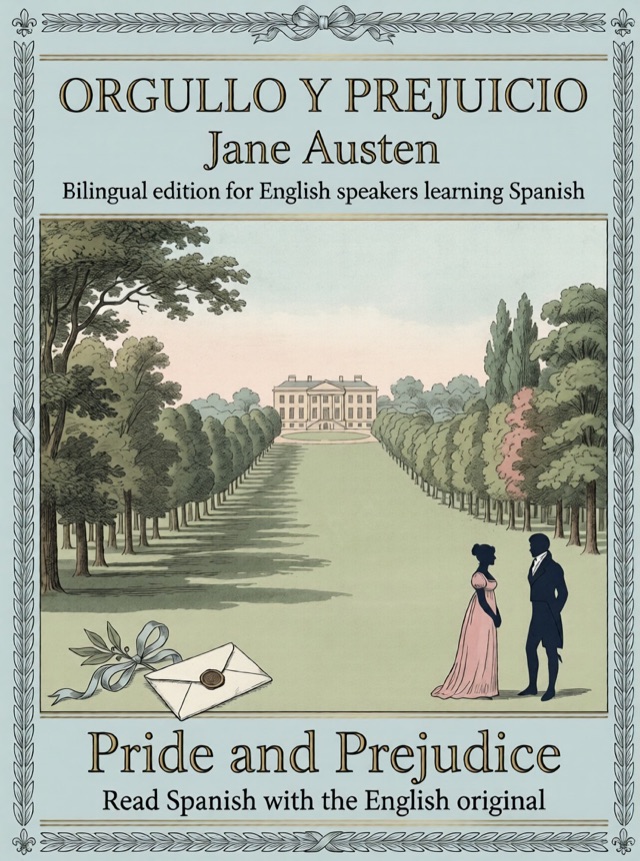 Cover of Pride and Prejudice, Learn Spanish · English alongside