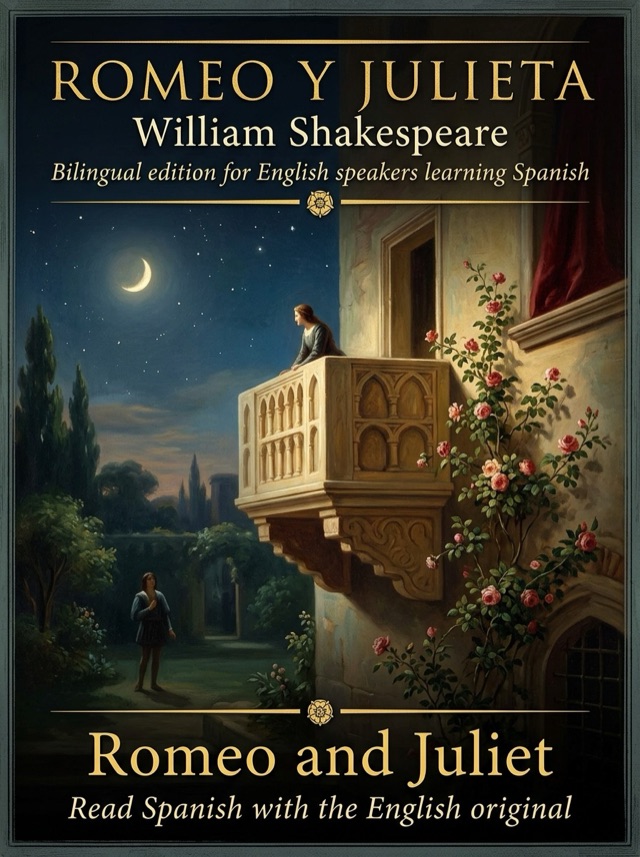 Cover of Romeo and Juliet, Learn Spanish · English alongside