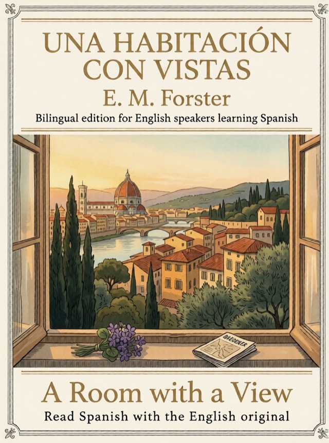 Cover of A Room with a View, Learn Spanish · English alongside