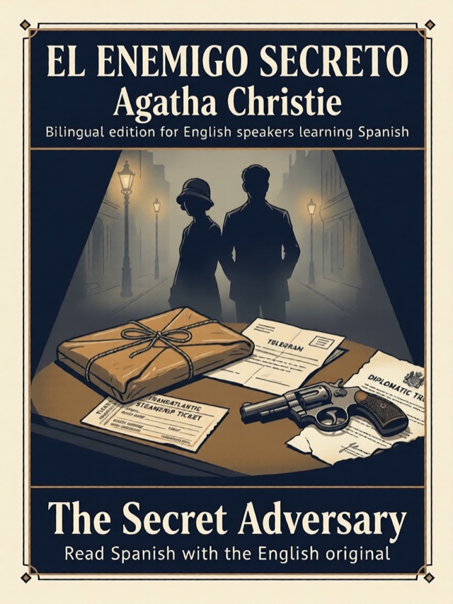 Cover of The Secret Adversary, Learn Spanish · English alongside