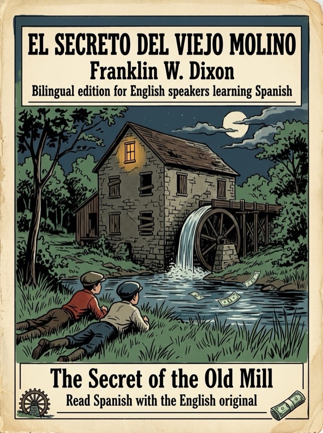 Cover of The Secret of the Old Mill, Learn Spanish · English alongside