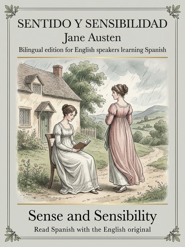 Cover of Sense and Sensibility, Learn Spanish · English alongside