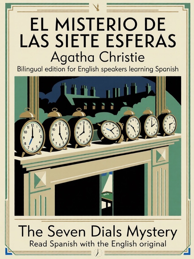 Cover of The Seven Dials Mystery, Learn Spanish · English alongside