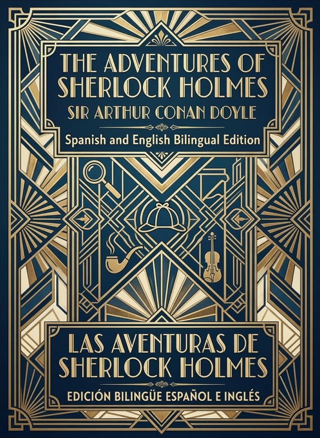Cover of The Adventures of Sherlock Holmes, Learn Spanish · English alongside
