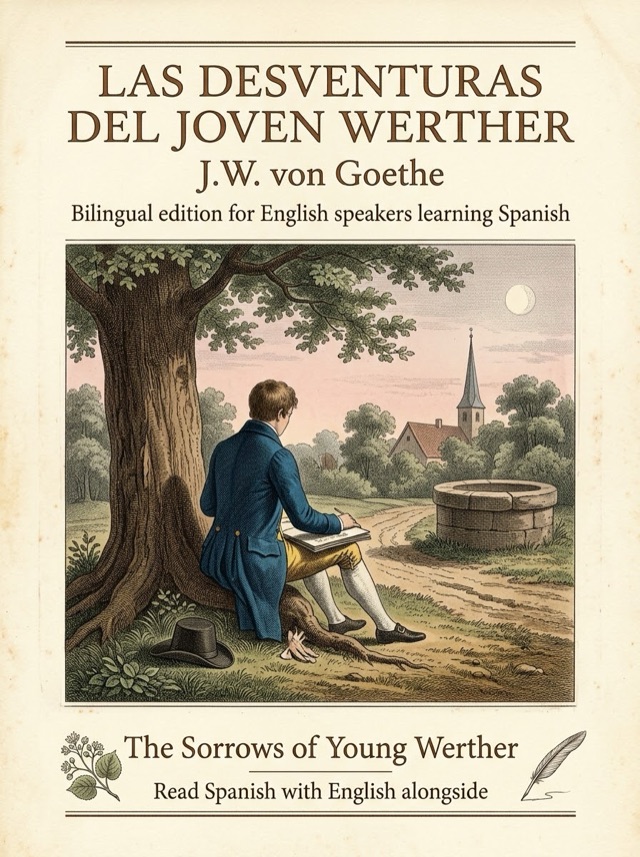 Cover of The Sorrows of Young Werther, Learn Spanish · English alongside